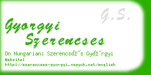 gyorgyi szerencses business card